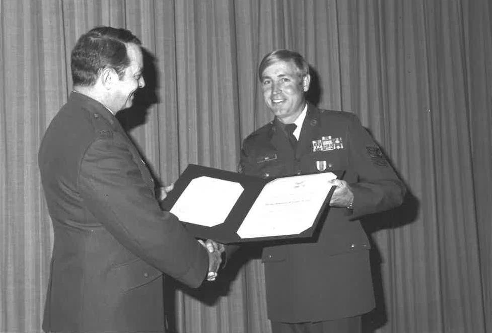 Donald Gay receiving award